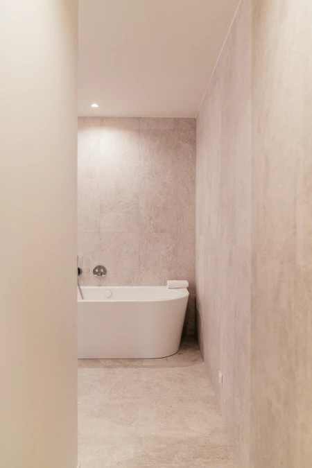 Peaceful bathroom in a hotel